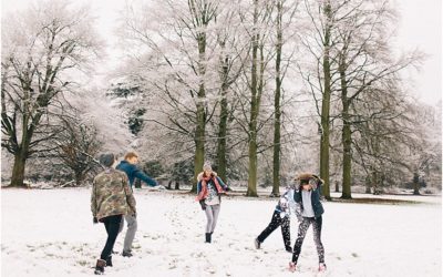 Adventure session | Snowball fight | St Albans documentary family photographer