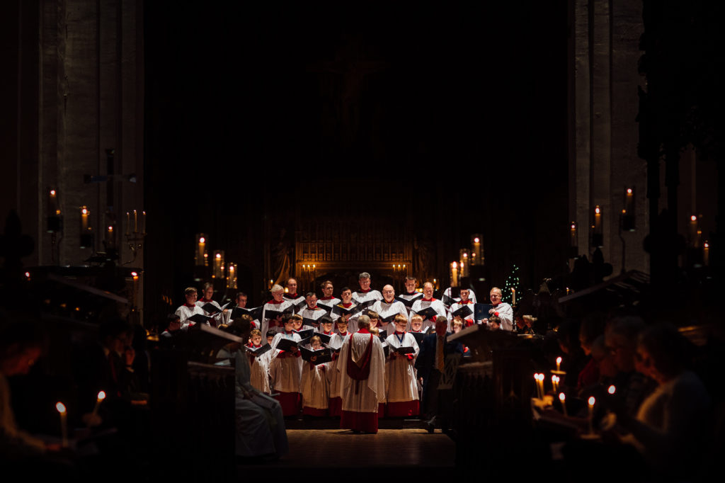 St Albans Cathedral choir Christmas candle service Lessons & Carols