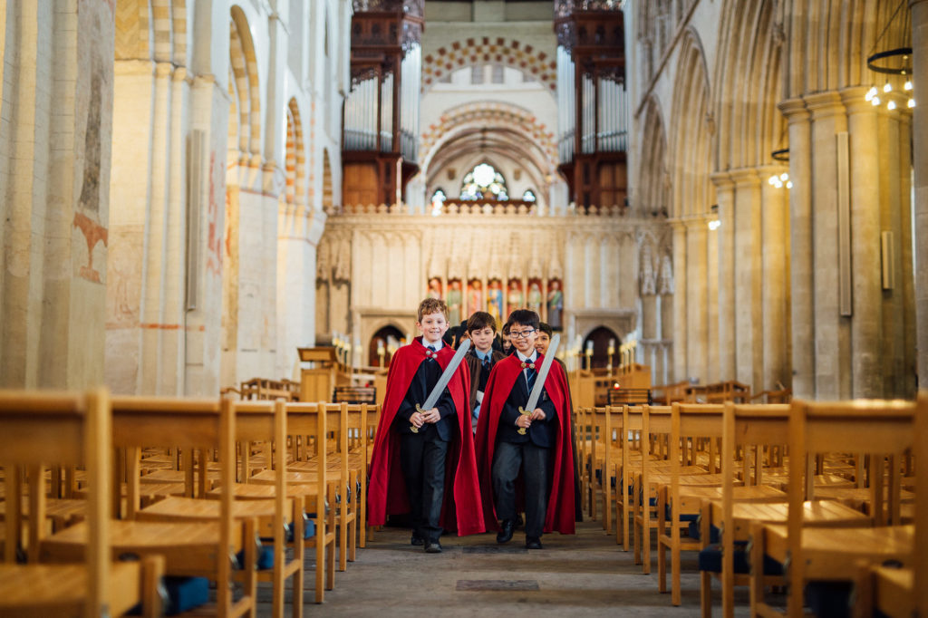 School children dressing up St Albans Cathedral education department