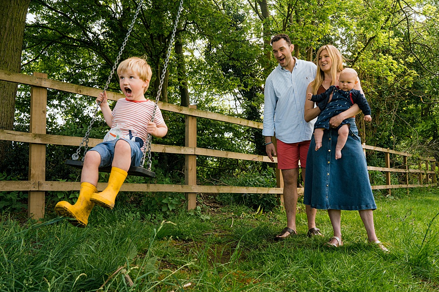 Unconventional family portrait by Emma Collins Harpenden photographer